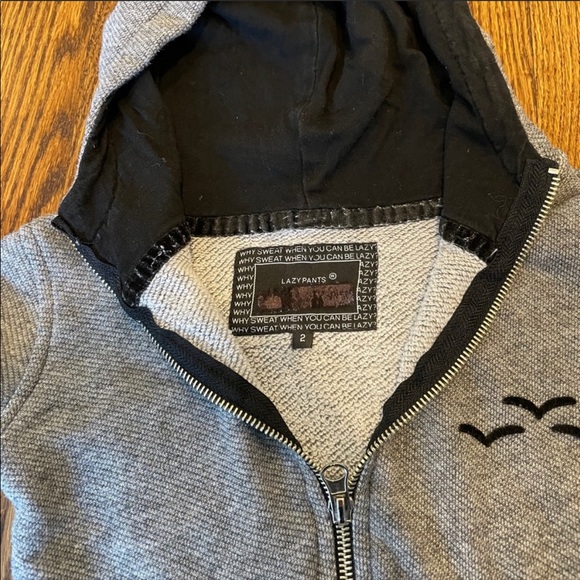 Lazy Pants Toddler grey zip up hoodie - Picture 4 of 4